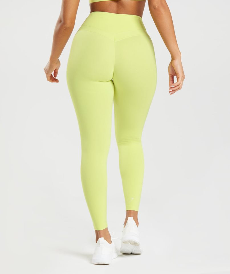 Women's Gymshark Whitney High Rise Leggings Yellow | NZ 6TBAYU